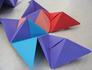 This is a photo of one of the paper folding steps.